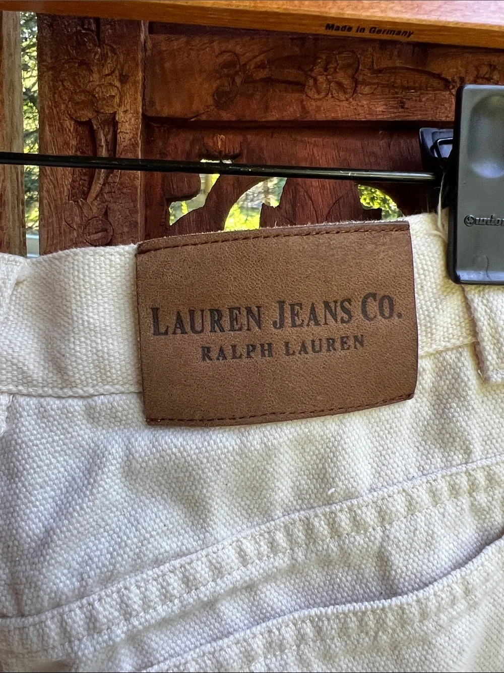Vintage Lauren Ralph Lauren High Wated Cream Cotton Straight Jeans